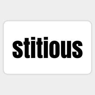 Little Stitious The Office Black Sticker